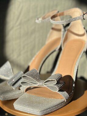 Silver Evening Heels